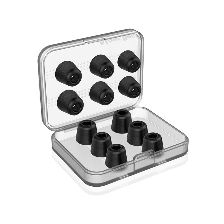 6 Pairs New Bee NB-M1 Slow Rebound Memory Foam Ear Caps with Storage Box, Suitable for 5mm-7mm Earphone Plugs(Black) - HoMEdemic™ 