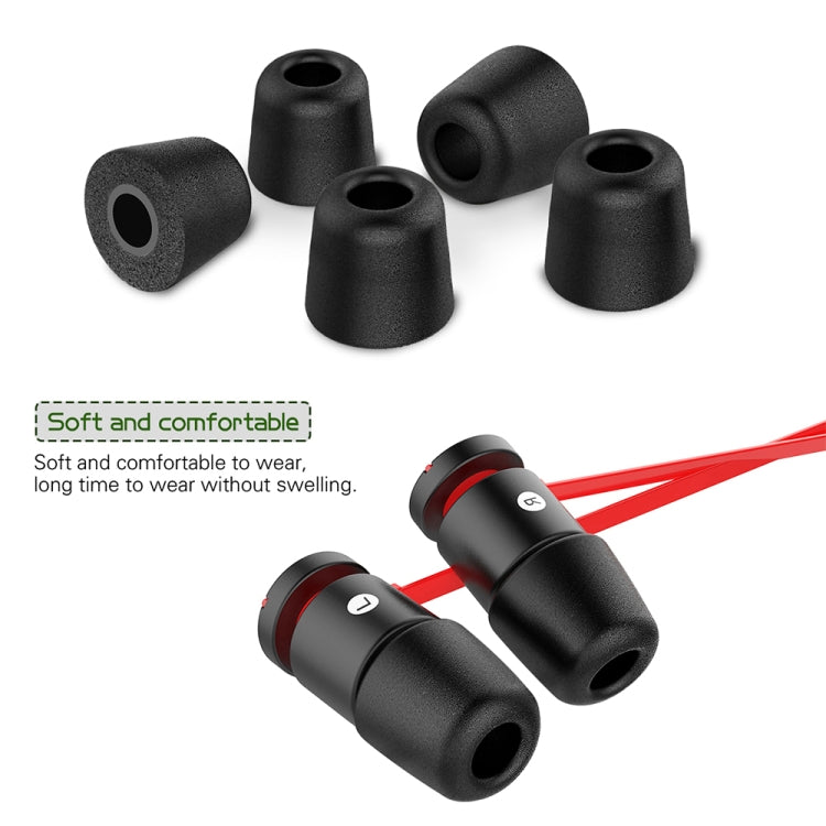 6 Pairs New Bee NB-M1 Slow Rebound Memory Foam Ear Caps with Storage Box, Suitable for 5mm-7mm Earphone Plugs(Black) - HoMEdemic™ 