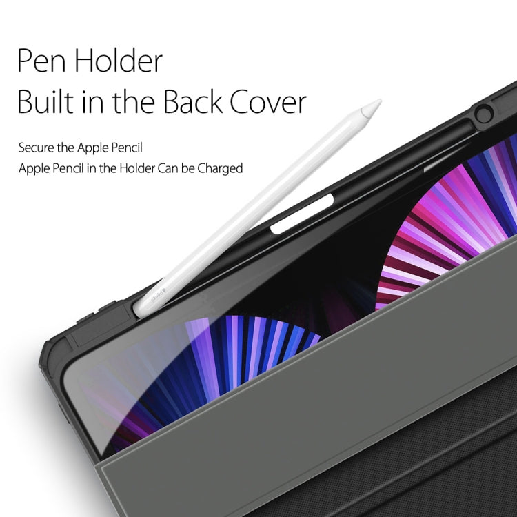 For iPad Pro 11 2022 / 2021 / 2020 DUX DUCIS TOBY Series Shockproof PU Leather + PC + TPU Horizontal Flip Tablet Case with Holder & Pen Slot & Sleep / Wake-up Function(Black) - HoMEdemic™ 