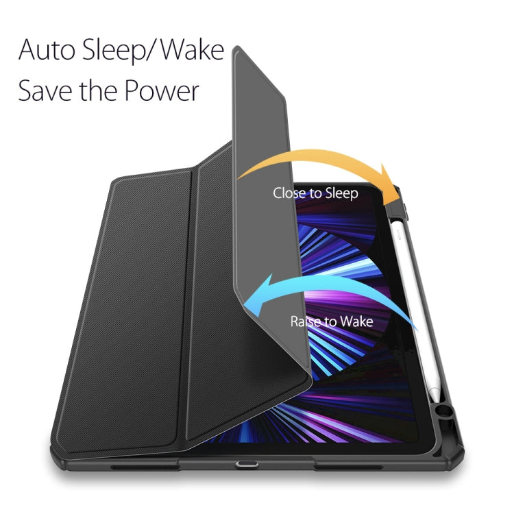 For iPad Pro 11 2022 / 2021 / 2020 DUX DUCIS TOBY Series Shockproof PU Leather + PC + TPU Horizontal Flip Tablet Case with Holder & Pen Slot & Sleep / Wake-up Function(Black) - HoMEdemic™ 