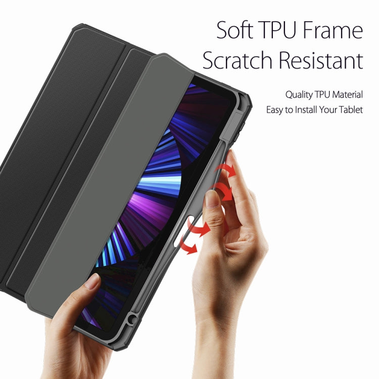 For iPad Pro 11 2022 / 2021 / 2020 DUX DUCIS TOBY Series Shockproof PU Leather + PC + TPU Horizontal Flip Tablet Case with Holder & Pen Slot & Sleep / Wake-up Function(Black) - HoMEdemic™ 
