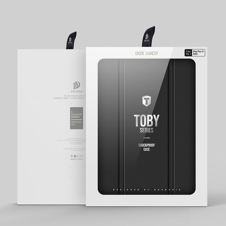 For iPad Pro 11 2022 / 2021 / 2020 DUX DUCIS TOBY Series Shockproof PU Leather + PC + TPU Horizontal Flip Tablet Case with Holder & Pen Slot & Sleep / Wake-up Function(Black) - HoMEdemic™ 