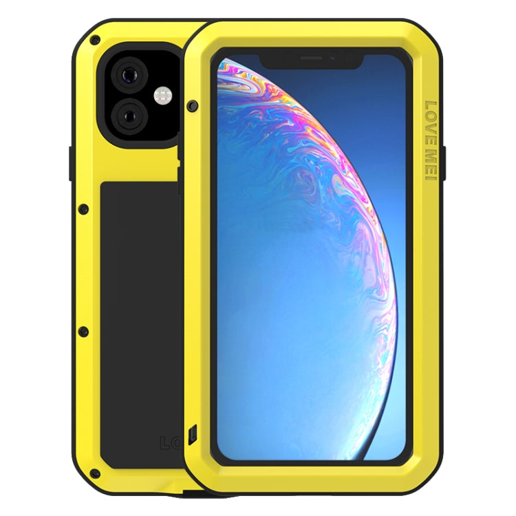 For iPhone 11 Pro Max LOVE MEI Metal Shockproof Waterproof Dustproof Protective Case(Yellow) - HoMEdemic™ 