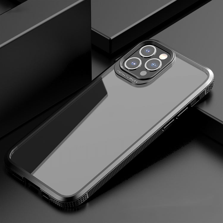 For iPhone 12 / 12 Pro iPAKY MG Series Carbon Fiber Texture Shockproof TPU+ Transparent PC Case(Black) - HoMEdemic™ 