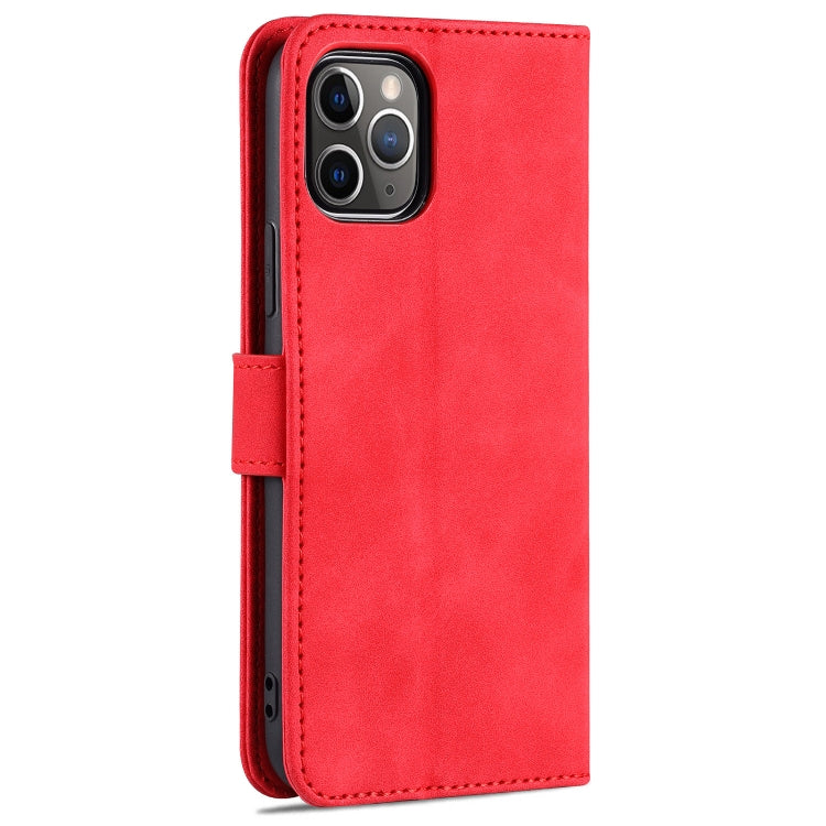 For iPhone 11 Pro AZNS Skin Feel Calf Texture Horizontal Flip Leather Casewith Card Slots & Holder & Wallet (Red) - HoMEdemic™ 
