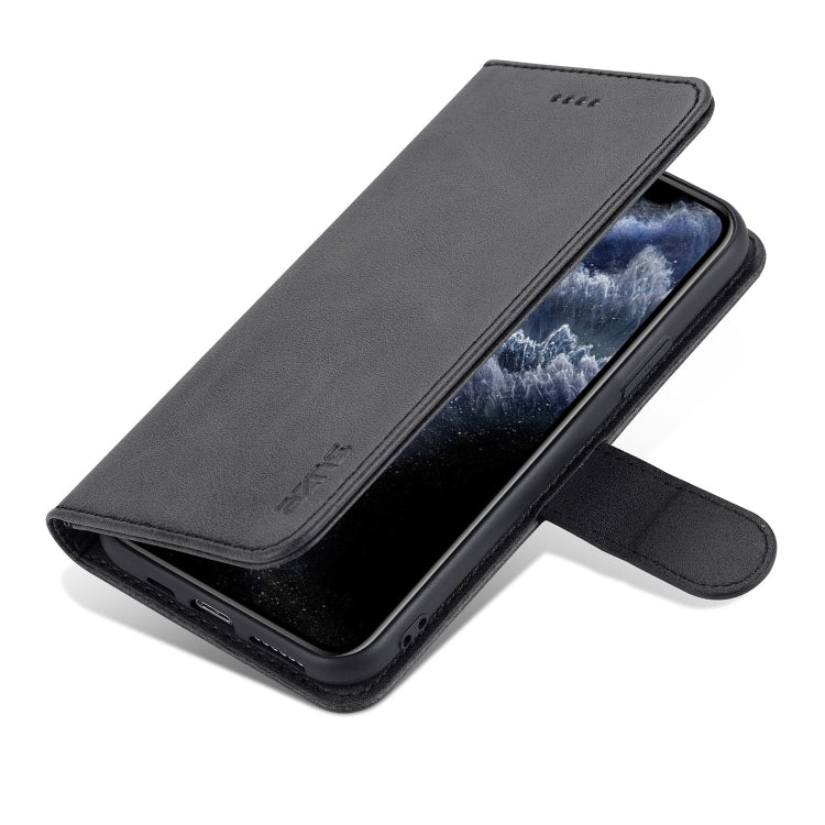 For iPhone 11 Pro AZNS Skin Feel Calf Texture Horizontal Flip Leather Casewith Card Slots & Holder & Wallet (Black) - HoMEdemic™ 