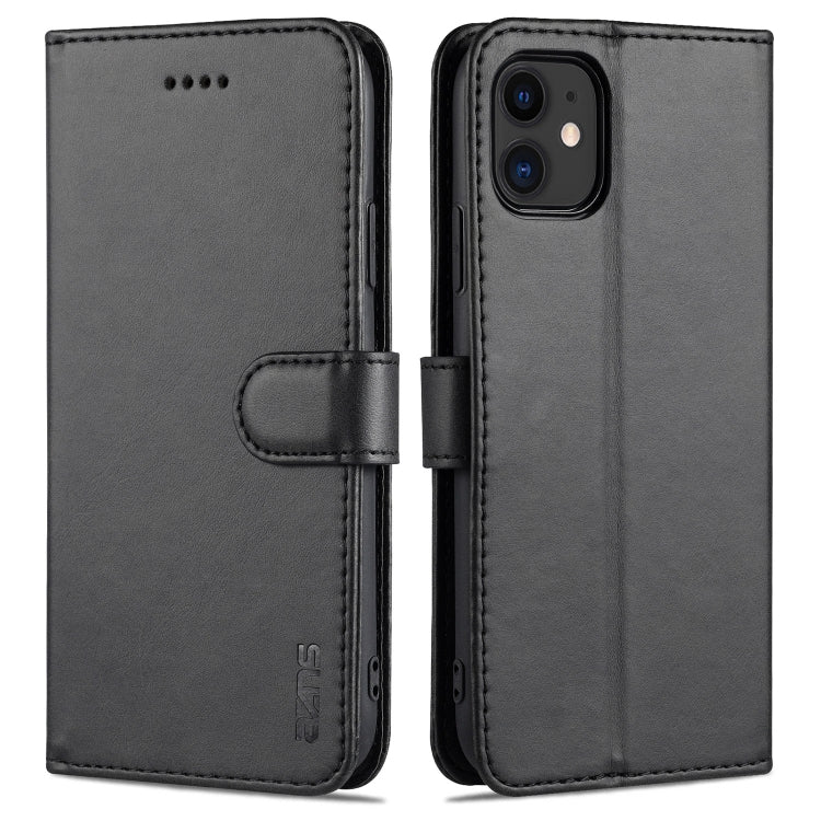 For iPhone 11 AZNS Skin Feel Calf Texture Horizontal Flip Leather Case with Card Slots & Holder & Wallet (Black) - HoMEdemic™ 