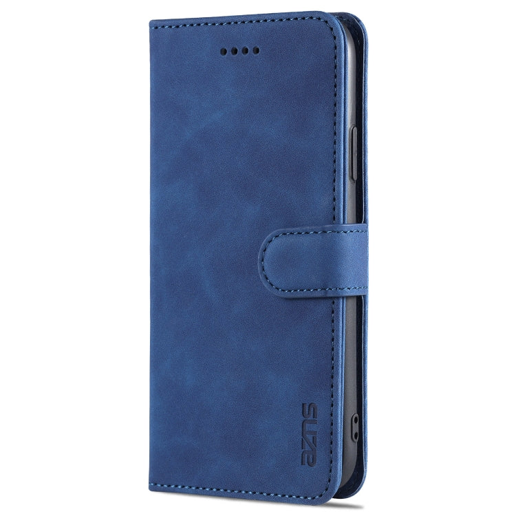 For iPhone 11 AZNS Skin Feel Calf Texture Horizontal Flip Leather Case with Card Slots & Holder & Wallet (Blue) - HoMEdemic™ 