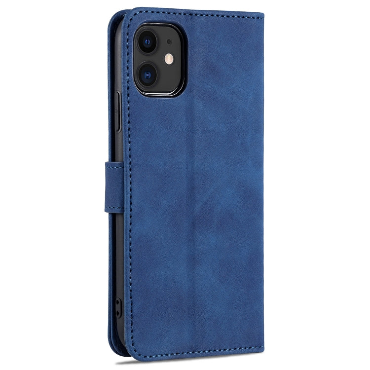 For iPhone 11 AZNS Skin Feel Calf Texture Horizontal Flip Leather Case with Card Slots & Holder & Wallet (Blue) - HoMEdemic™ 