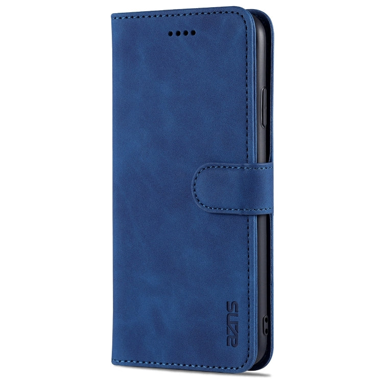 For iPhone XS Max AZNS Skin Feel Calf Texture Horizontal Flip Leather Case with Card Slots & Holder & Wallet(Blue) - HoMEdemic™ 