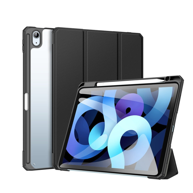 DUX DUCIS TOBY Series Shockproof PU Leather + PC + TPU Flip Smart Case For iPad Air 11 2025 / 2024 / Air 2022 / 2020 10.9(Black) - HoMEdemic™ 