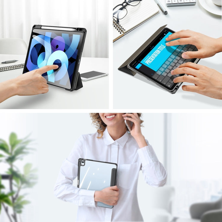 DUX DUCIS TOBY Series Shockproof PU Leather + PC + TPU Flip Smart Case For iPad Air 11 2025 / 2024 / Air 2022 / 2020 10.9(Black) - HoMEdemic™ 