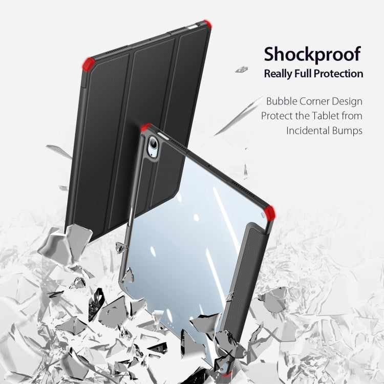 DUX DUCIS TOBY Series Shockproof PU Leather + PC + TPU Flip Smart Case For iPad Air 11 2025 / 2024 / Air 2022 / 2020 10.9(Black) - HoMEdemic™ 