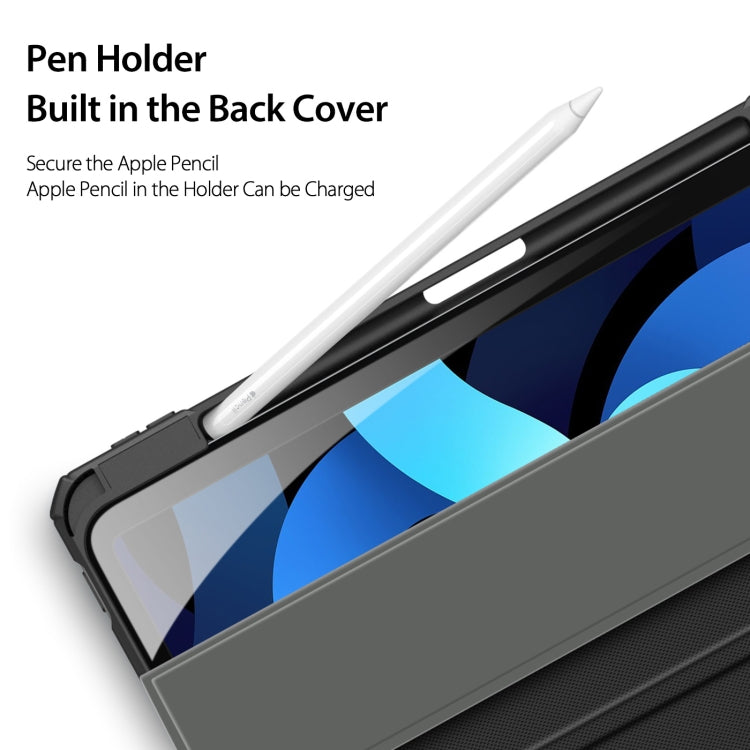 DUX DUCIS TOBY Series Shockproof PU Leather + PC + TPU Flip Smart Case For iPad Air 11 2025 / 2024 / Air 2022 / 2020 10.9(Black) - HoMEdemic™ 