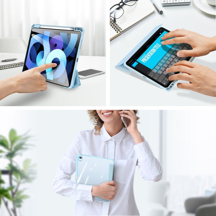 DUX DUCIS TOBY Series Shockproof PU Leather + PC + TPU Flip Smart Case For iPad Air 11 2025 / 2024 / Air 2022 / 2020 10.9(Blue) - HoMEdemic™ 