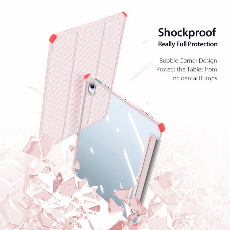 DUX DUCIS TOBY Series Shockproof PU Leather + PC + TPU Flip Smart Case For iPad Air 11 2025 / 2024 / Air 2022 / 2020 10.9(Pink) - HoMEdemic™ 