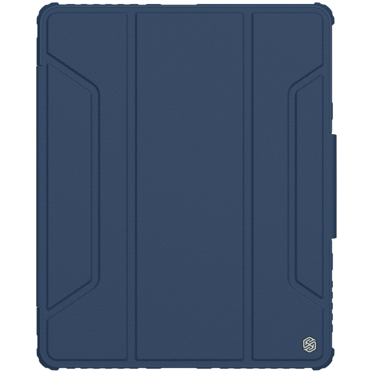 For iPad Pro 12.9 2022 / 2021 / 2020 NILLKIN Bumper Pro Horizontal Flip Leather Tablet Case with Pen Slot & Holder & Sleep / Wake-up Function (Blue) - HoMEdemic™ 