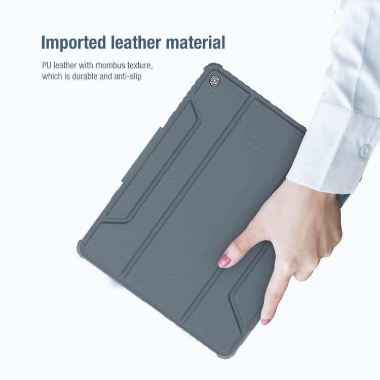 For iPad Pro 12.9 2022 / 2021 / 2020 NILLKIN Bumper Pro Horizontal Flip Leather Tablet Case with Pen Slot & Holder & Sleep / Wake-up Function(Black) - HoMEdemic™ 