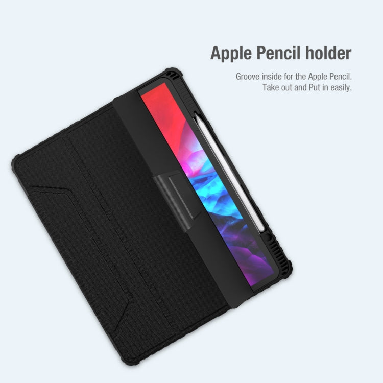 For iPad Pro 12.9 2022 / 2021 / 2020 NILLKIN Bumper Pro Horizontal Flip Leather Tablet Case with Pen Slot & Holder & Sleep / Wake-up Function(Black) - HoMEdemic™ 