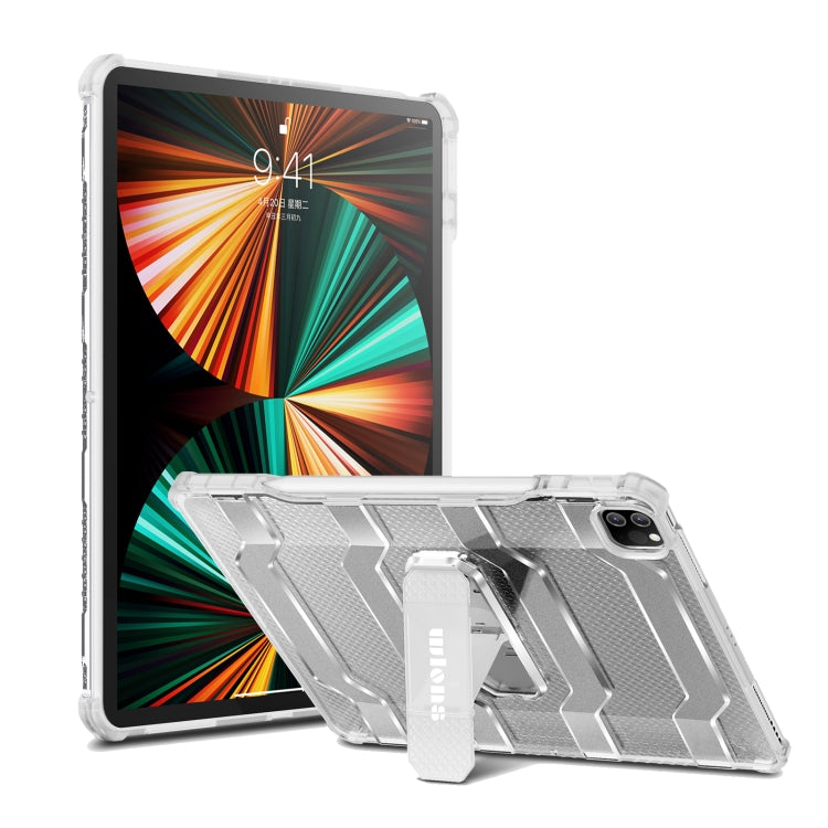 For iPad Pro 11 2022 / 2021 / 2020 / 2018 / Air 2020 10.9 wlons Explorer Series PC + TPU Tablet Case with Folding Holder(Matte Transparent) - HoMEdemic™ 