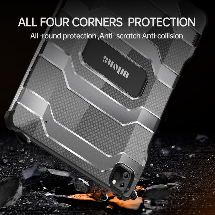 For iPad Pro 11 2022 / 2021 / 2020 / 2018 / Air 2020 10.9 wlons Explorer Series PC + TPU Tablet Case with Folding Holder(Matte Transparent) - HoMEdemic™ 