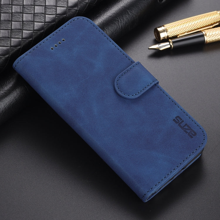 AZNS Skin Feel Calf Texture Horizontal Flip Leather Case with Card Slots & Holder & Wallet For iPhone 7 / 8 / SE (2020)(Blue) - HoMEdemic™ 
