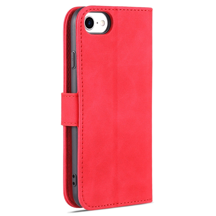 AZNS Skin Feel Calf Texture Horizontal Flip Leather Case with Card Slots & Holder & Wallet For iPhone 7 / 8 / SE (2020)(Red) - HoMEdemic™ 