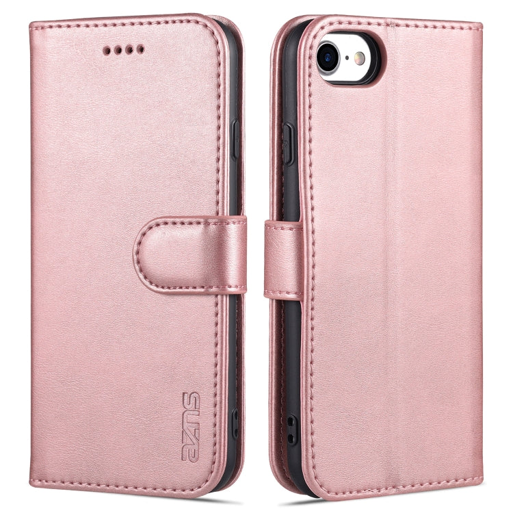 AZNS Skin Feel Calf Texture Horizontal Flip Leather Case with Card Slots & Holder & Wallet For iPhone 7 / 8 / SE (2020)(Rose Gold) - HoMEdemic™ 