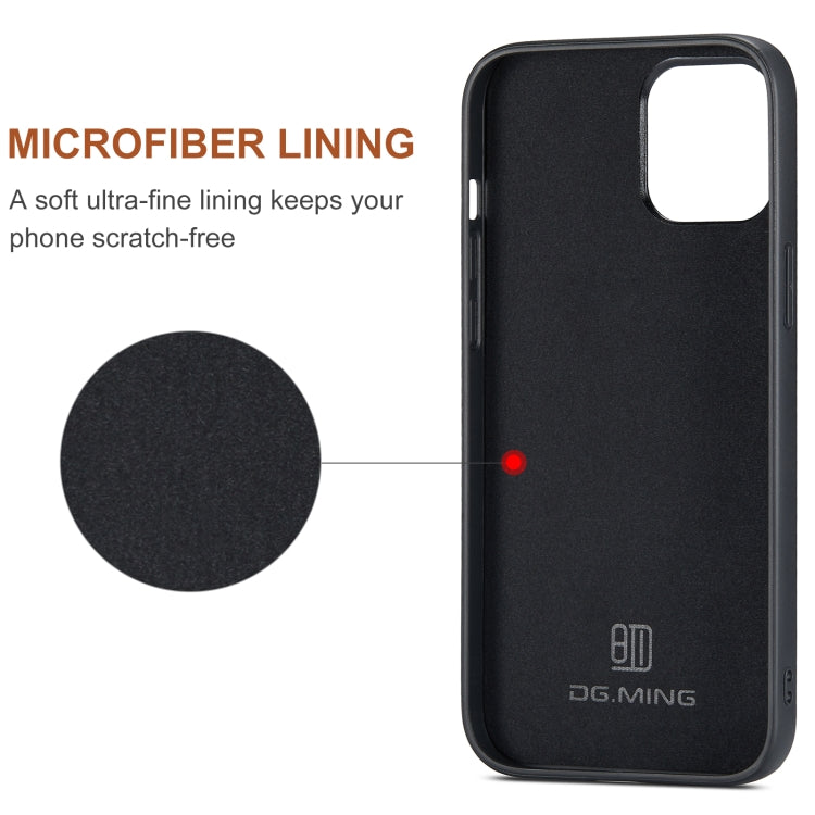 For iPhone 12 Pro Max DG.MING M1 Series 3-Fold Multi Card Wallet + Magnetic Back Cover Shockproof Case with Holder Function(Black) - HoMEdemic™ 