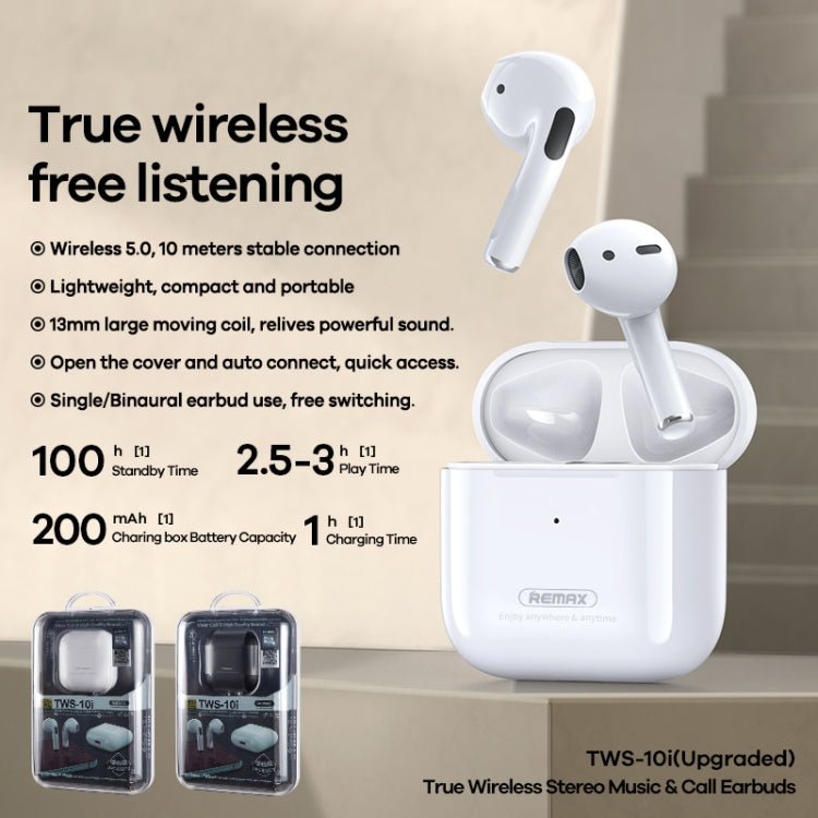 REMAX TWS-10i Enhanced Version Bluetooth 5.0 True Wireless Stereo Music Call Bluetooth Earphone(White) - HoMEdemic™ 