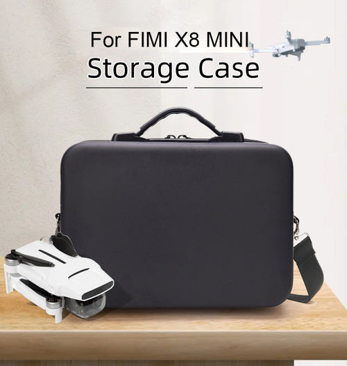 Single Shoulder Storage Bag Shockproof Waterproof Travel Carrying Cover Hard Case for FIMI X8 Mini(Black + Black Liner) - HoMEdemic™ 