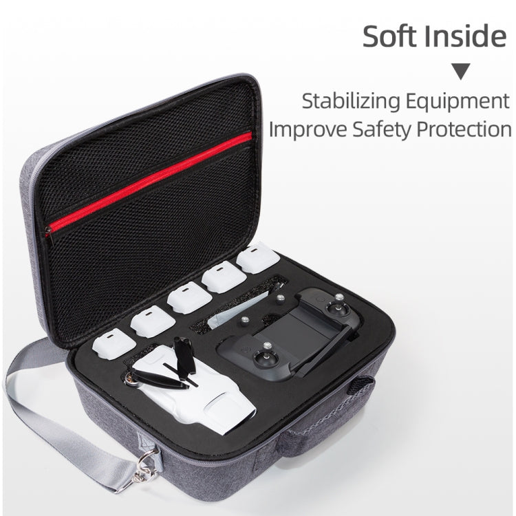 Grey Canvas Single Shoulder Storage Bag Shockproof Waterproof Travel Carrying Cover Hard Case for FIMI X8 Mini(Black + Black Liner) - HoMEdemic™ 