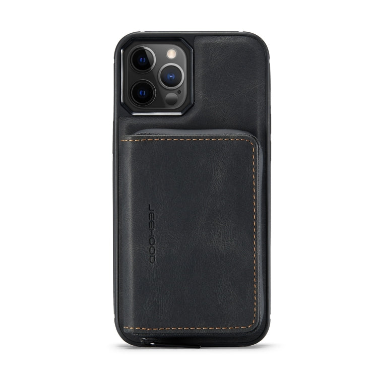For iPhone 12 / 12 Pro JEEHOOD Magnetic Zipper Horizontal Flip Leather Case with Holder & Card Slot & Wallet(Black) - HoMEdemic™ 