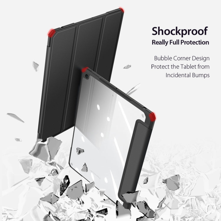DUX DUCIS TOBY Series Shockproof PU Leather + PC + TPU Horizontal Flip Case with Holder & Pen Slot & Sleep / Wake-up Function For iPad 9.7 inch 2017 / 2018(Black) - HoMEdemic™ 
