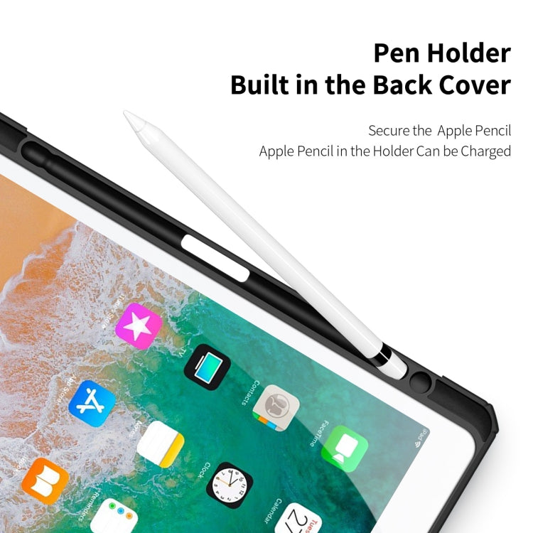 DUX DUCIS TOBY Series Shockproof PU Leather + PC + TPU Horizontal Flip Case with Holder & Pen Slot & Sleep / Wake-up Function For iPad 9.7 inch 2017 / 2018(Black) - HoMEdemic™ 