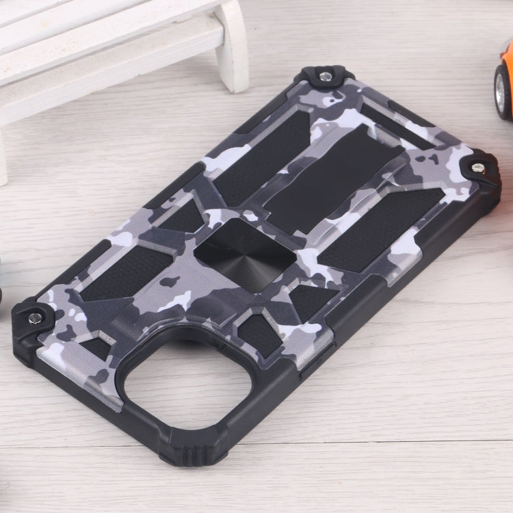 Camouflage Armor Shockproof TPU + PC Magnetic Protective Case with Holder