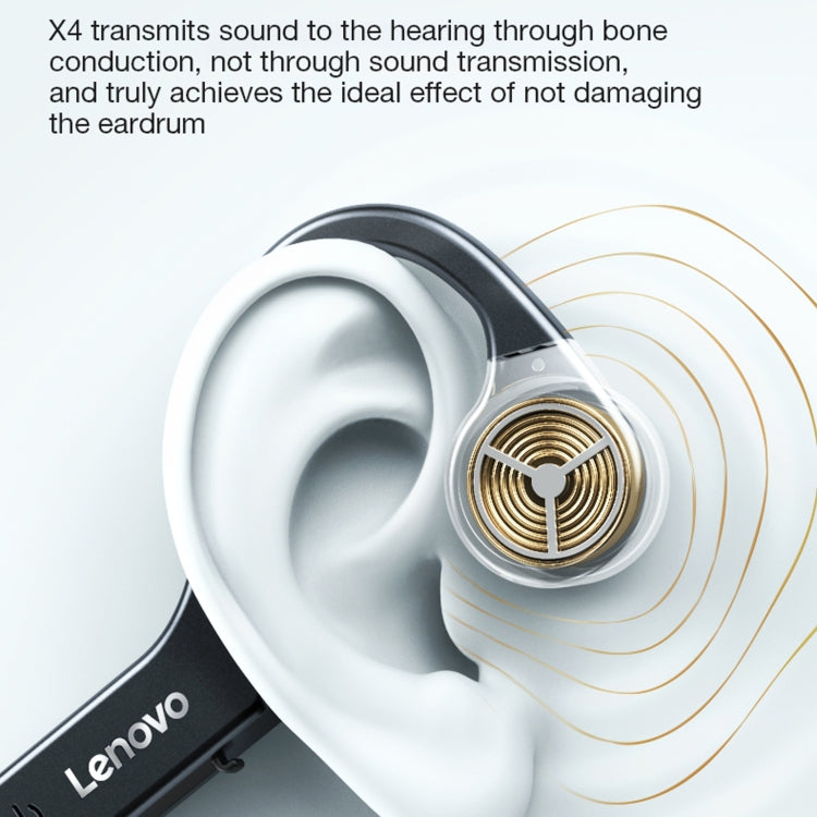 Lenovo X4 Bluetooth 5.0 Waterproof Bone Conduction Wireless Bluetooth Earphone(Black) - HoMEdemic™ 