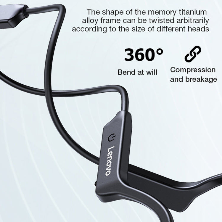 Lenovo X4 Bluetooth 5.0 Waterproof Bone Conduction Wireless Bluetooth Earphone(Black) - HoMEdemic™ 