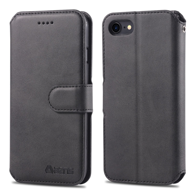 For iPhone 7 / 8 AZNS Calf Texture Magnetic Horizontal Flip PU Leather Case with Holder & Card Slots & Photo Frame(Black) - HoMEdemic™ 