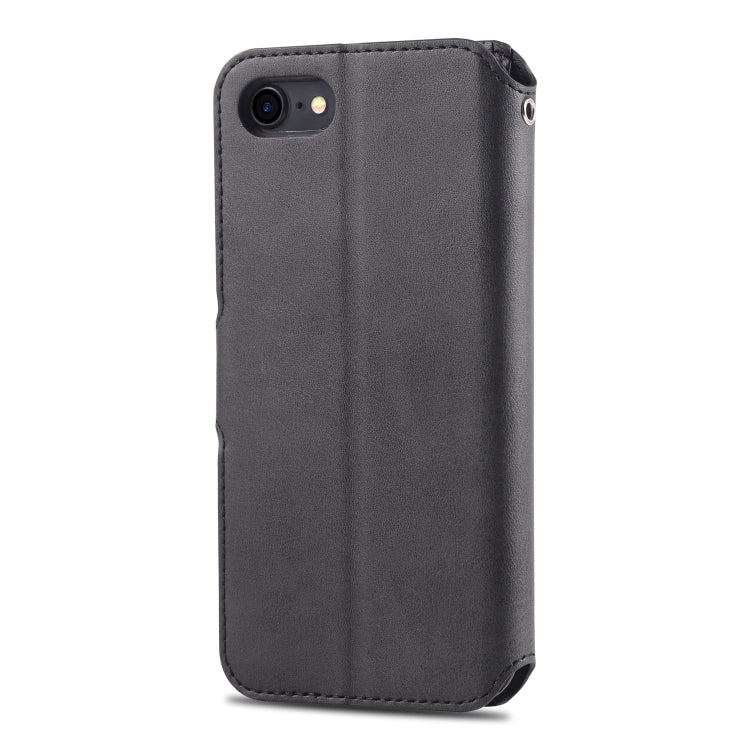 For iPhone 7 / 8 AZNS Calf Texture Magnetic Horizontal Flip PU Leather Case with Holder & Card Slots & Photo Frame(Black) - HoMEdemic™ 