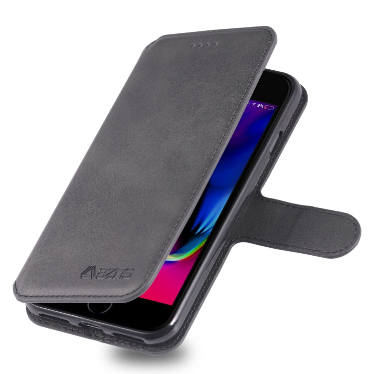 For iPhone 7 / 8 AZNS Calf Texture Magnetic Horizontal Flip PU Leather Case with Holder & Card Slots & Photo Frame(Black) - HoMEdemic™ 