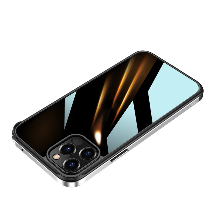 For iPhone 11 Pro SULADA Shockproof Aviation Aluminum Metal Frame + Nano Glass + TPU Protective Case (Silver) - HoMEdemic™ 
