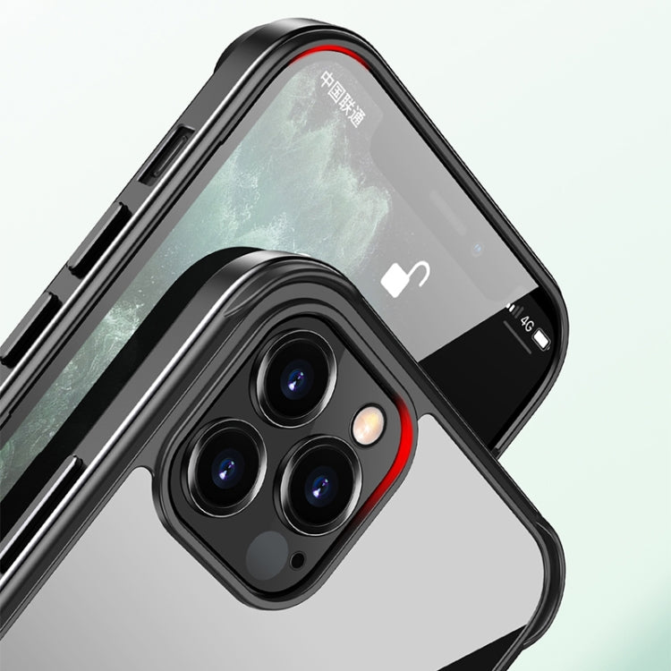For iPhone 11 Pro Max SULADA Shockproof Aviation Aluminum Metal Frame + Nano Glass + TPU Protective Case (Black) - HoMEdemic™ 