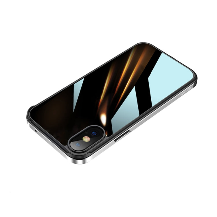 For iPhone XR SULADA Shockproof Aviation Aluminum Metal Frame + Nano Glass + TPU Protective Case(Silver) - HoMEdemic™ 