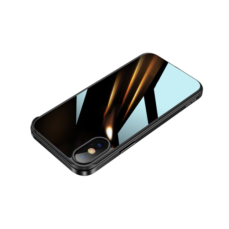 For iPhone XS Max SULADA Shockproof Aviation Aluminum Metal Frame + Nano Glass + TPU Protective Case(Black) - HoMEdemic™ 