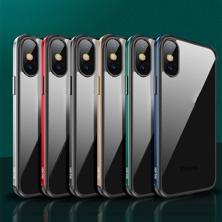 For iPhone XS Max SULADA Shockproof Aviation Aluminum Metal Frame + Nano Glass + TPU Protective Case(Red) - HoMEdemic™ 