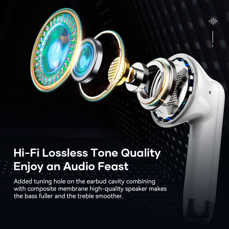 ROCK EB300 Bluetooth 5.1 TWS Stereo Wireless Bluetooth Earphone(White) - HoMEdemic™ 