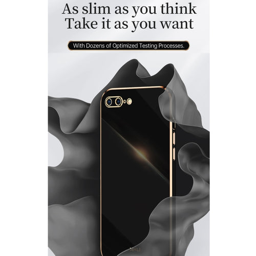 XINLI Straight Edge 6D Electroplate TPU Phone Case For iPhone 6 / 6s(Black) - HoMEdemic™ 