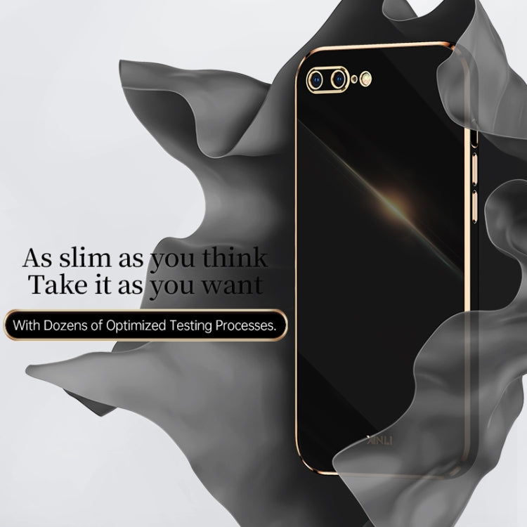 For iPhone SE 2022 / SE 2020 / 8 / 7 XINLI Straight Edge 6D Electroplate TPU Phone Case(Black) - HoMEdemic™ 