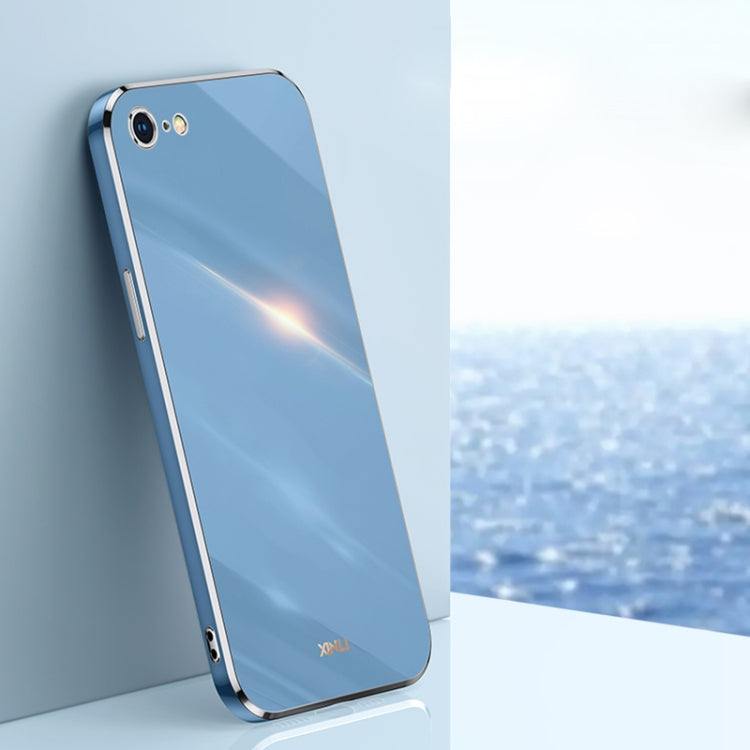 For iPhone SE 2022 / SE 2020 / 8 / 7 XINLI Straight Edge 6D Electroplate TPU Phone Case(Celestial Blue) - HoMEdemic™ 